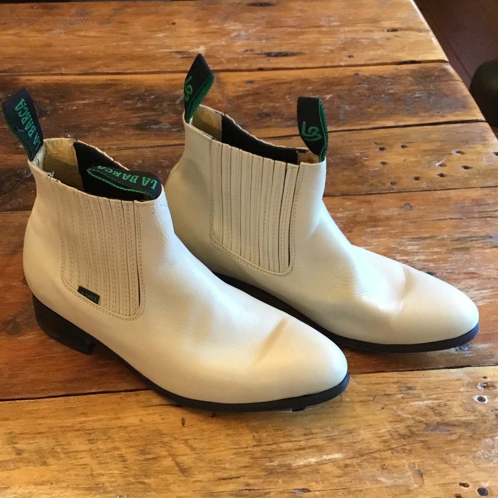 Never Worn Men’s Cream Color Chelsea Boots LaBarca